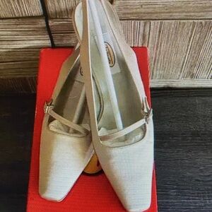 Talbots Cream Slingback Heels